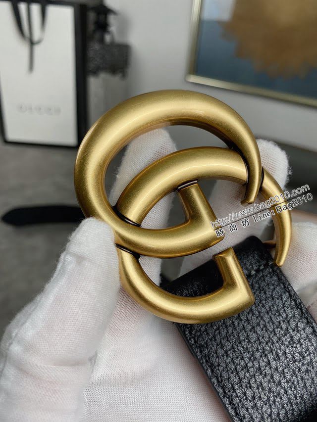 Gucci經典皮帶 古奇織紋雙G小牛皮腰帶  jjp1338